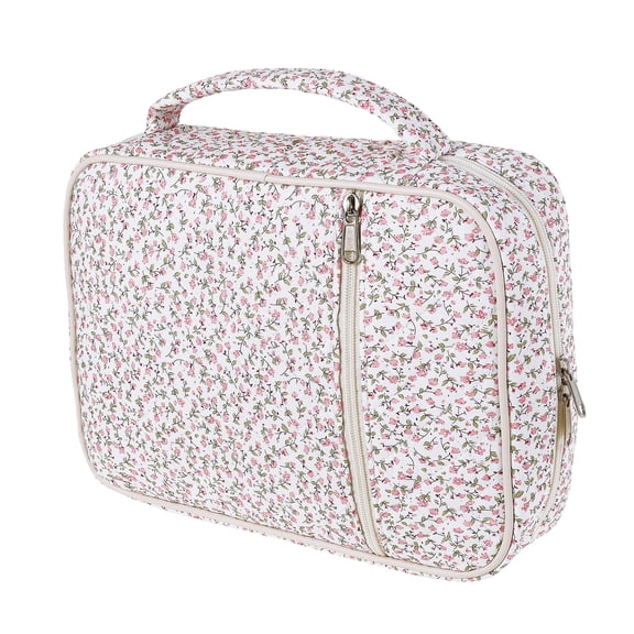 Tzdxfgl Insulated Lunch Box for Women, 5.5L Large Capacity Reusable Cooler Lunch Bag, Pink Floral