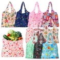 thumbnail image 1 of Tzdxfgl 10 Pack Reusable Grocery Tote Bags with Handle, Large Foldable Waterproof Shopping Bags, 1 of 10