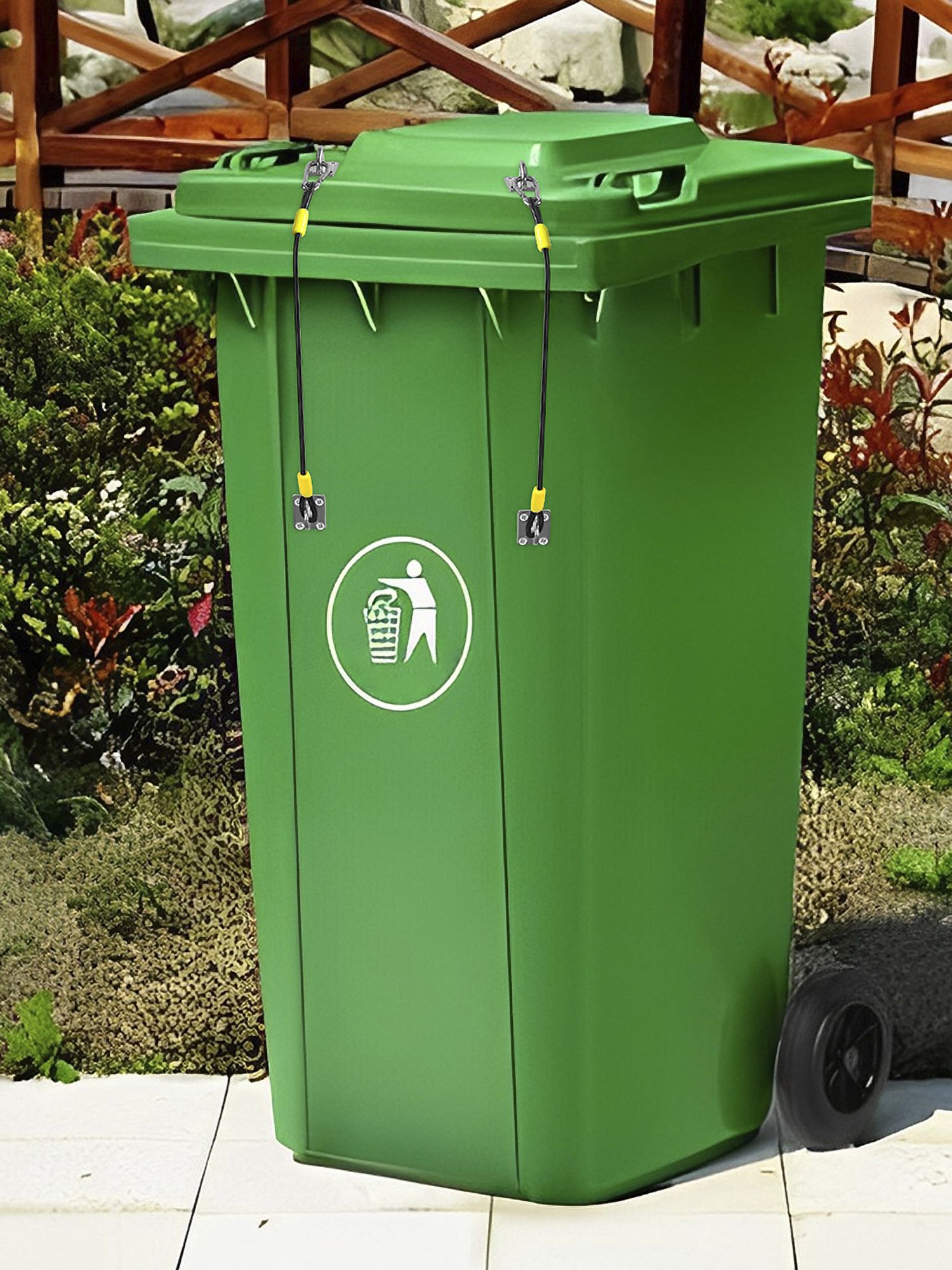 Tzgsonp 2Pcs Trash Can Lid Lock for s Stop from Rummaging Universal Garbage Can Lid Lock Rubber