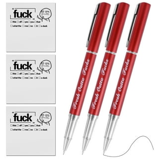  Fresh Outta Fucks Pad and Pen, Humorous Funny Office Desk  Sticky Notes and Pen Accessories Set, Snarky Novelty Office Supplies, Great  Gift for Sarcastic Friends Colagues and Boss (Black 3Pcs) 
