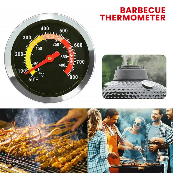 Tzgsonp BBQ Grill Thermometer Temperature Gauge Heat Indicator Stainless Steel 10~400℃ BBQ Smoker Grill