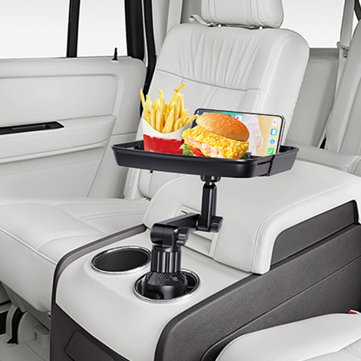 1pc, Car Cup Holder Tray Car Tray Table Passenger Seat 360 Degree  Adjustable Telescopic Anti-Slip Car Tray Dining Portable Car