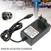 Tzgsonp Electric Razor Scooter Battery Charger 3.3 FT Power Cord for Razor Electric Scooter Battery Charger E100 E200 E300 E125 E150 E500 29.4V 1A Power Supply