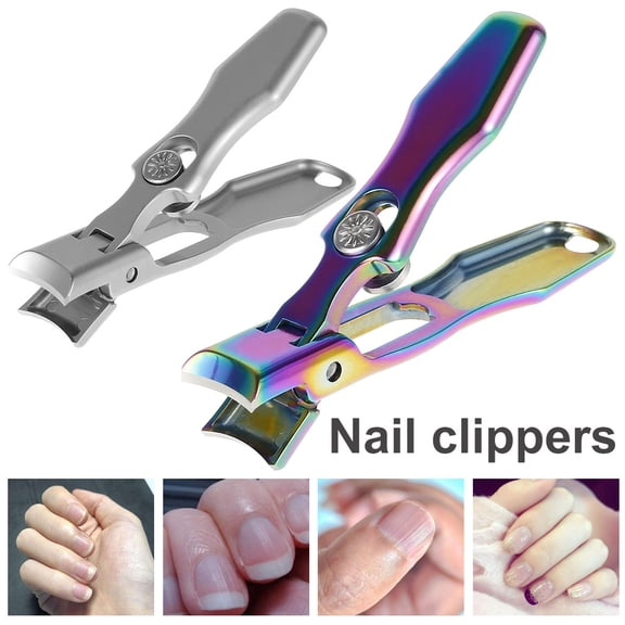 Tzgsonp Nail Clipper Stainless Steel Wide Jaw Opening Toenail Cutter Splash-proof Ergonomic Curve Sharp Fingernail Trimmer Heavy Duty Nail Grooming Tool for Adults Seniors Pets