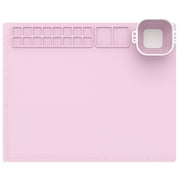 Tzgsonp Silicone Painting Mat with Paint Tray and Removable Water Cup Reusable Non Stick Silicone Craft Mat for Painting Resin Casting DIY Creations