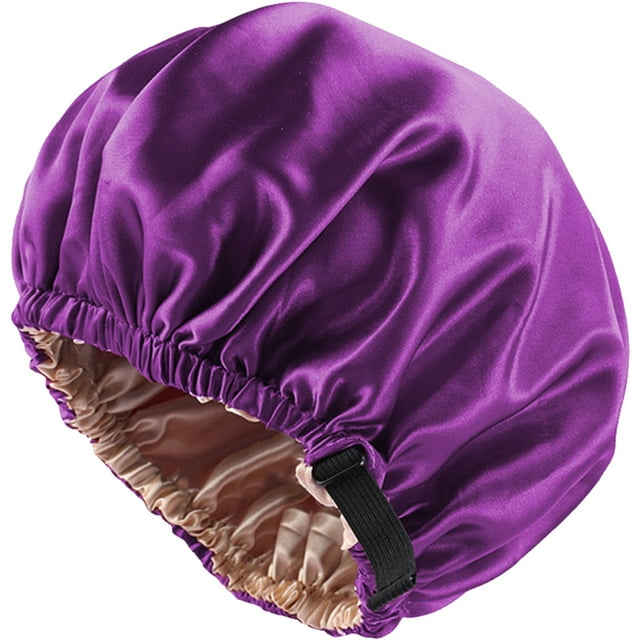 Tzgsonp Women Satin Silk Reversible Adjustable Hair for Sleep Bath Shower