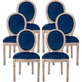 Tzicr French Dining Chairs Set of 6,Mid Century Upholstered Dining ...