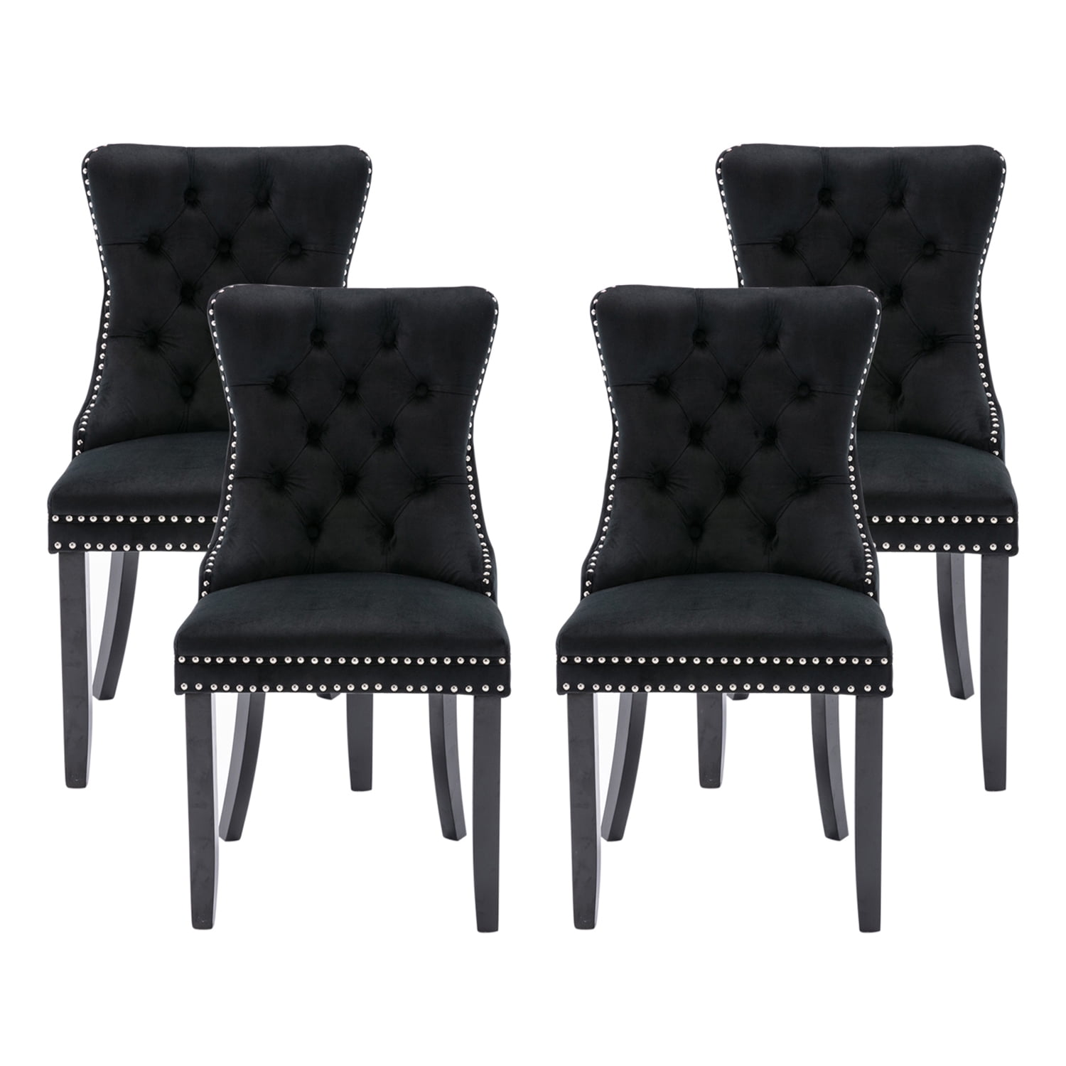 Tzicr Tufted Dining Chairs Set of 4, Upholstered Dining Chairs with