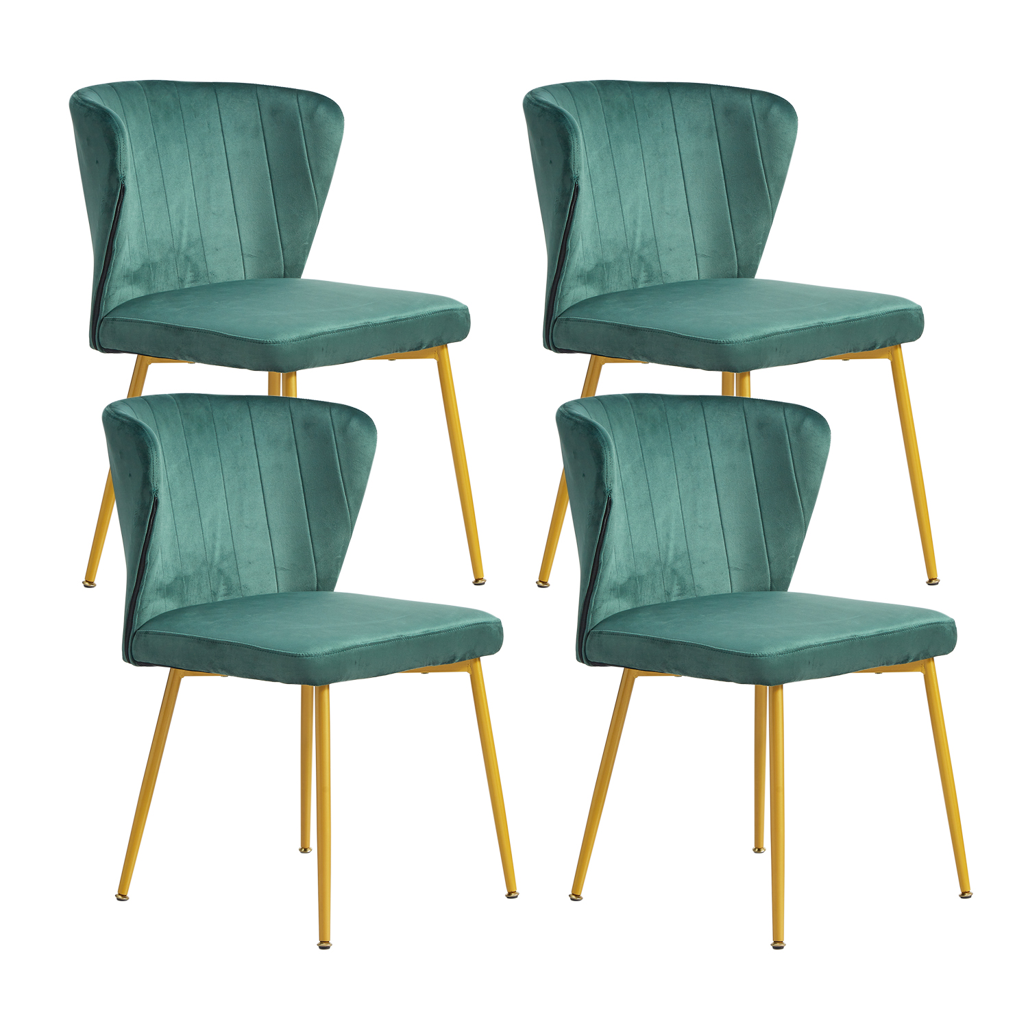Tzicr Upholstered Dining Chairs Set of 4, Modern Wingback Dining Chairs