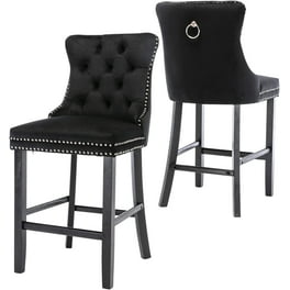 Jofran Owen Contemporary Modern Faux Leather Split Back Upholstered Counter Height Barstool Set of 2 Walmart