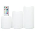 thumbnail image 1 of Tzilke RGB Flameless Candles with Remote Control and Timing Multi-Modes for Weddings and Parties 3-Pack LED Candle Lights, 1 of 8