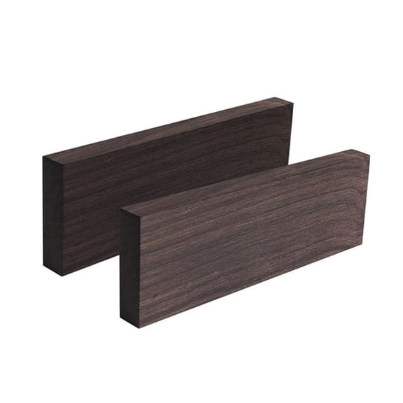 Tzong 2Pcs Black Ebony Lumber Wood Timber Handle Plate for Music Instruments DIY Tools 3/8"x1.5"x5"