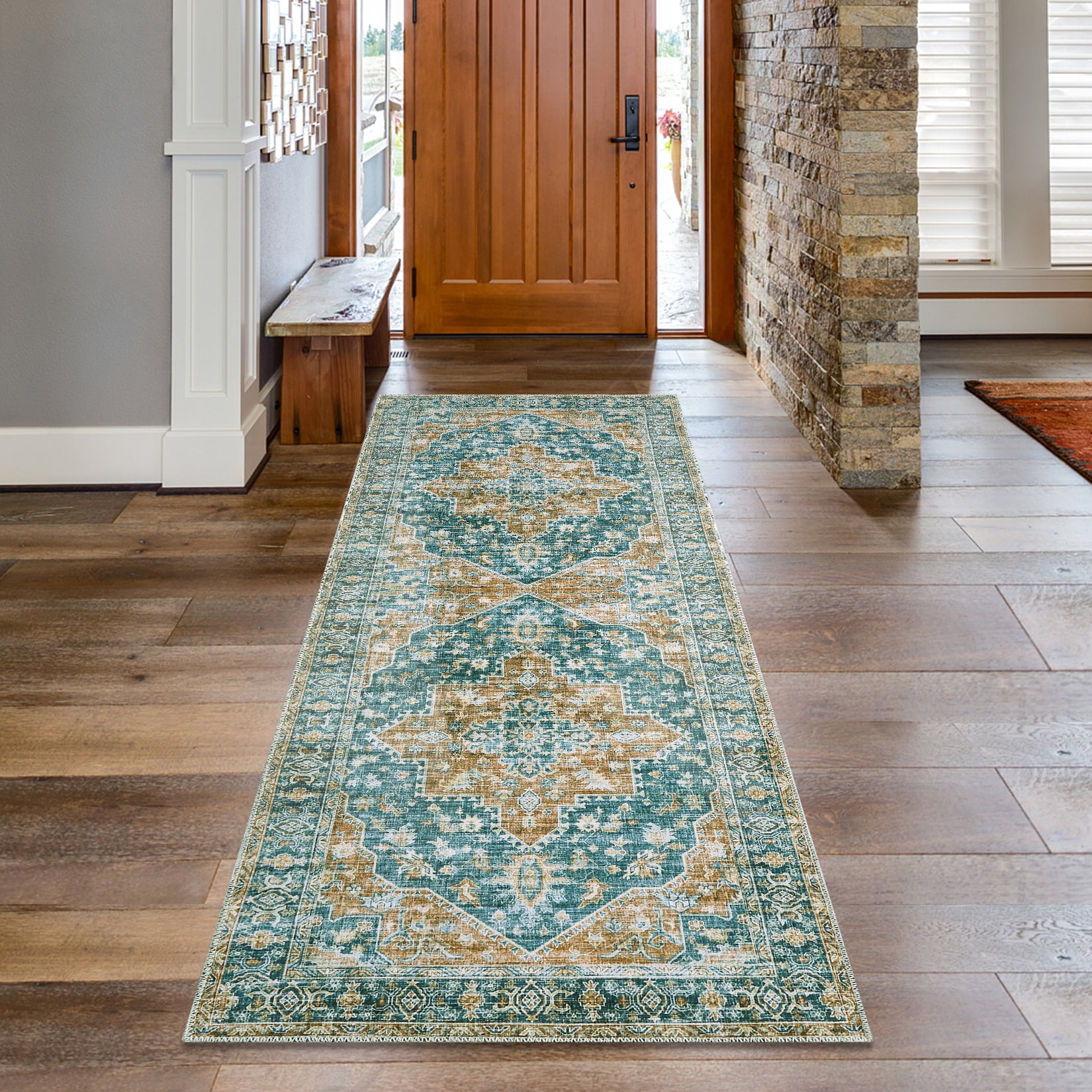 Tzou 2'x6' Persian Rug Runner Soft Doormat for Kitchen Anti-Slip ...