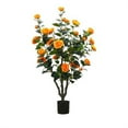 thumbnail image 1 of Tzou 3.28ft/3ft Artificial Camellia Tree in Planter – Realistic Faux Flowering Plant for Home, Office & Outdoor Decor, 1 of 6