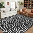 thumbnail image 1 of Tzou 9x12ft Contemporary Washable Area Rug, Large Non Slip Low Pile Indoor Living Room Carpet – Stain Resistant Machine Washable Rug for Dorm, Office & Bedroom, 1 of 8
