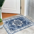 thumbnail image 1 of Tzou Area Rug 2x3 Vintage Retro Rug Indoor Door Mat Non Slip Carpet for Bathroom Entryway Bedroom, Navy Blue, 1 of 8