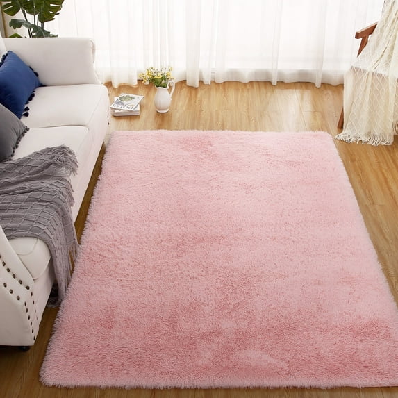 Tzou Area Rugs for Living Room, Super Soft and Thick Faux Tie Dye Indoor Shag Carpet for Bedroom
