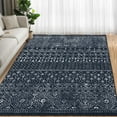 thumbnail image 1 of Tzou Boho Area Rugs 8x10ft Washable Door Mat Geometric Black Living Room Carpet, Non Slip Indoor Rugs for Bedroom Dining Room Office, 1 of 7