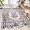thumbnail image 1 of Tzou Boho Washable Area Rugs 9x12 for Living Room Bedroom, Non Slip Geometric Carpet for Playroom, Stain Resistant, Super Soft(Orange), 1 of 7