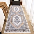 thumbnail image 1 of Tzou Boho Washable Runner Rugs 2x6 for Living Room Bedroom, Non Slip Geometric Carpet for Kitchen Entryway, Stain Resistant, Super Soft(Orange), 1 of 7