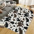 thumbnail image 1 of Tzou Cow Print Area Rugs 6' x 9' – Modern Washable Low Pile Throw Rug with Non-Slip Backing, Stain-Resistant Soft Floor Carpet for Living Room, Bedroom, Kitchen (Machine Washable), 1 of 8