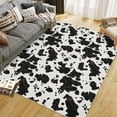 thumbnail image 1 of Tzou Cow Print Area Rugs 8' x 10' – Modern Washable Low Pile Throw Rug with Non-Slip Backing, Stain-Resistant Soft Floor Carpet for Living Room, Bedroom, Kitchen (Machine Washable), 1 of 9