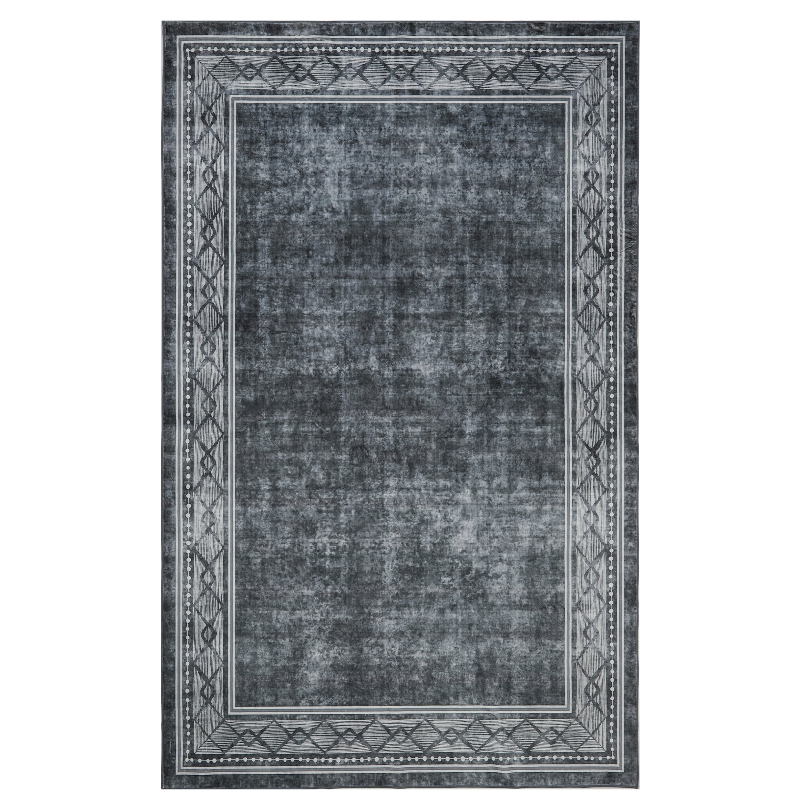 Tzou Elegant Geometric Border Small Area Rugs 2x3, Super Soft Washable ...