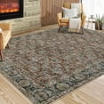 thumbnail image 1 of Tzou Large Vintage Area Rugs 9x12 for Dining Room Washable Retro Living Room Carpet with Non-Slip Backing, Low Pile(Red), 1 of 7