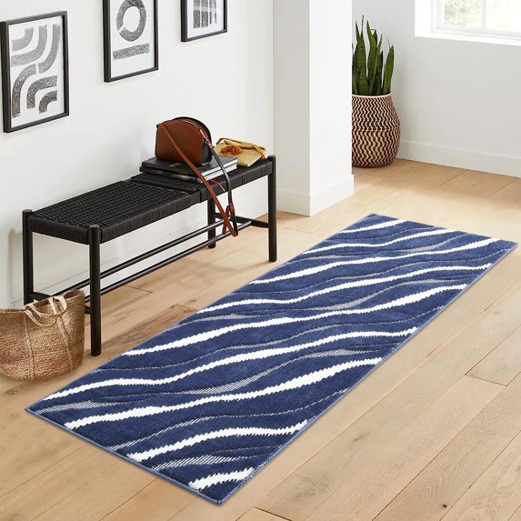 Tzou Modern Abstract Shag Area Rug for Living Room, Soft Plush Finish, Anti-Slip, Non-Shedding Stain-Resistant Floor Mat for Home Office