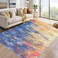 thumbnail image 1 of Tzou Modern Abstract Washable Area Rug 9' x 12' Non Slip Low Pile Indoor Stain Resistant Living Room Carpet, Large Machine Washable Indoor Rug for Dining Room, Office, Dorm, 1 of 9