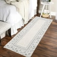 thumbnail image 1 of Tzou Modern Bordered Hallway Rugs Indoor, 2x6 Boho Kitchen Non-Slip Washable Ultra-thin Soft Carpet Washable Rugs for Bedroom Living Room(Gray), 1 of 7