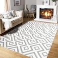 thumbnail image 1 of Tzou Modern Geometric Area Rug for Living Room Bathroom, Machine Washable Floor Mat for Kitchen Dining Room, 1 of 8