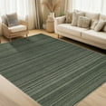 thumbnail image 1 of Tzou Modern Green Striped Area Rugs 5x7ft - Washable Non-Slip Low Pile Indoor Carpet for Living Room, Bedroom & Dorm - Soft Stain-Resistant Floor Mat with Geometric Design, 1 of 8