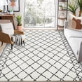 thumbnail image 1 of Tzou Modern Plush Area Rug Geometric Shag Carpet Floor Mat for Bedroom Home Decor, 1 of 9