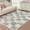 thumbnail image 1 of Tzou Modern Washable Area Rugs 5'x7' for Living Room, Soft Plaid Carpets Non-Slip, for Dining Room Bedroom, 1 of 7