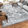 thumbnail image 1 of Tzou Persian Area Rug 9x12 Large Vintage Door Mat, Non Slip Floor Cover fo Living Room Nursery Room, Grey, 1 of 8