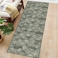 thumbnail image 1 of Tzou Printed Indoor Runner Rugs 2'x6' for Kitchen Bedroom, Low-Pile Non-Slip Floor Carpet, Grayish Green, 1 of 6