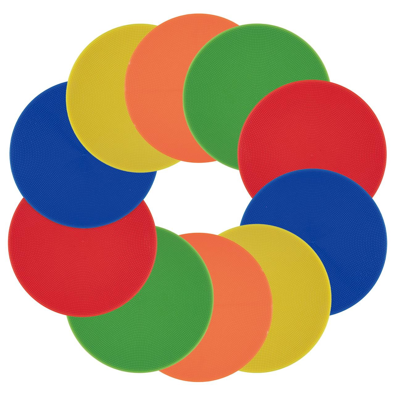 Tzou Spot Markers for Kids 10pcs 9 Inch NonSlip PVC Agility Poly Spots