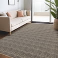 thumbnail image 1 of Tzou Washable Area Rugs 10x13 for Living Room, Low Pile Braid Print Indoor Carpet with Non-Slip Backing for Playroom(Brown), 1 of 7
