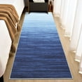 thumbnail image 1 of Tzou Washable Runner Rugs 2x6 for Kitchen Entryway, Modern Gradient Carpet, Anti-Slip, Low Pile, Navy Blue, 1 of 7