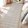 thumbnail image 1 of Tzou Washable Runner Rugs 2x6 for Living Room, Low Pile Braid Print Indoor Carpet with Non-Slip Backing for Entryway Hallway Kitchen(Beige), 1 of 7
