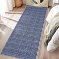 thumbnail image 1 of Tzou Washable Runner Rugs 2x6 for Living Room, Low Pile Braid Print Indoor Carpet with Non-Slip Backing for Entryway Hallway Kitchen(Blue), 1 of 7