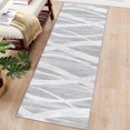 thumbnail image 1 of Tzou Washable Runner Rugs 2x6ft Indoor Ultra Soft Modern Abstract Minimalist Carpet for Entryway Hallway, Low Pile, Non Slip, Non-Shedding Foldable Floor Mat Light Gray, 1 of 7