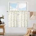 thumbnail image 1 of Tzou Watercolor Leaf Kitchen Small Curtains Rod Pocket Window Treatment for Bedroom Living Room, 1 of 8