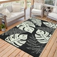thumbnail image 1 of Tzou Waterproof Reversible Outdoor Rug 9 x 18ft Tropical Palm Design, Portable Camping Mat w/Carry Bag & Stakes, 1 of 9
