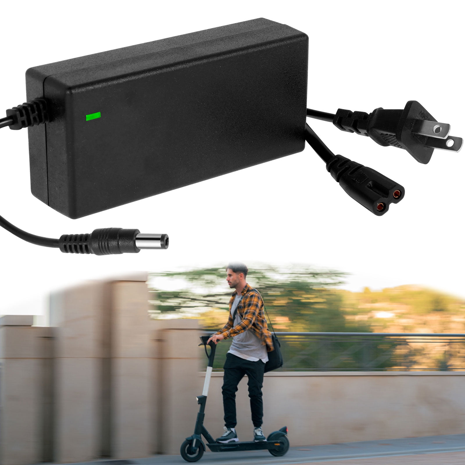 Tzrofpl 42V 2A Charger Safe Electric Scooter Charger Smart Electric