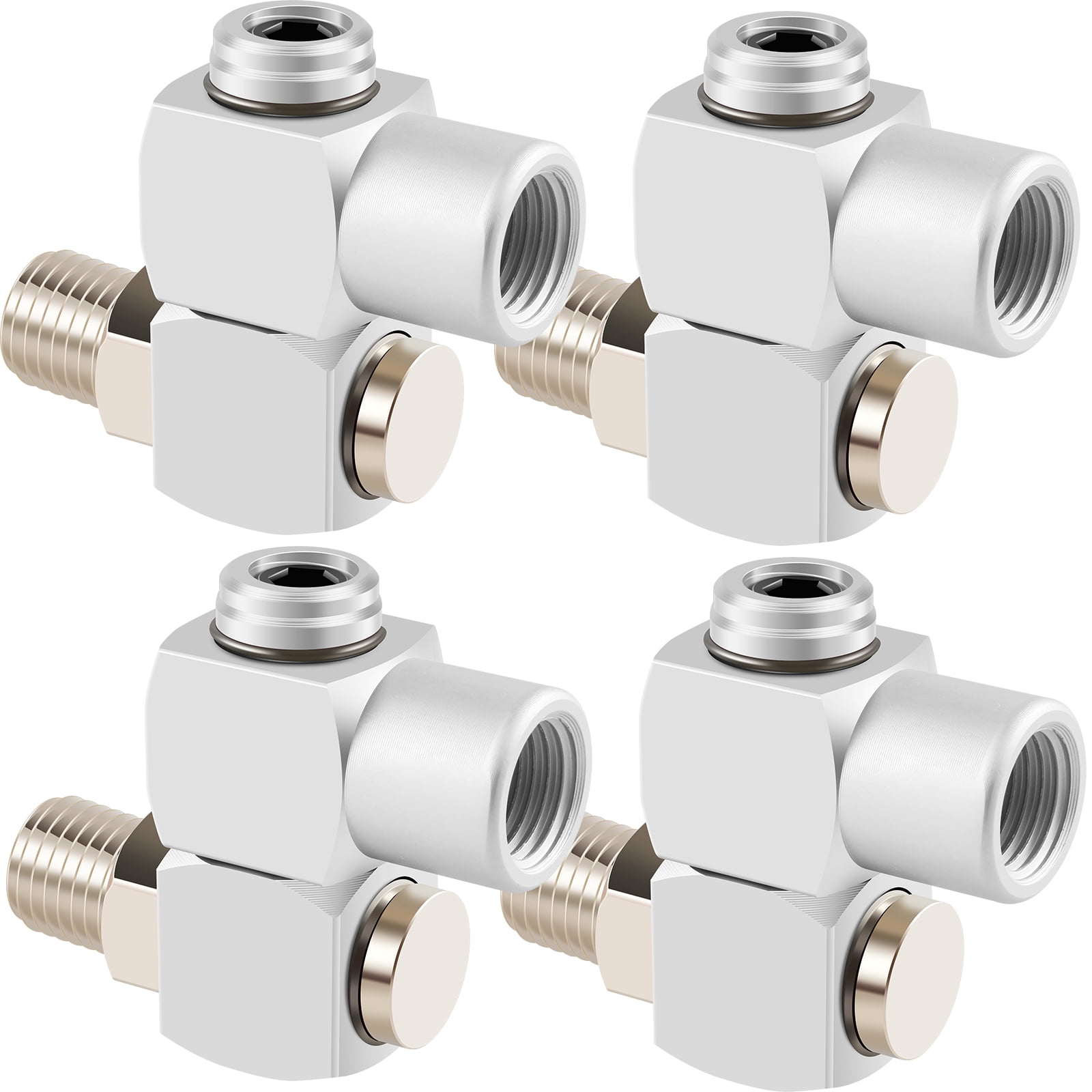 Tzrofpl 4Pcs Air Tool Swivel Fitting 1/4 Inch NPT 360 Swivel Air Hose