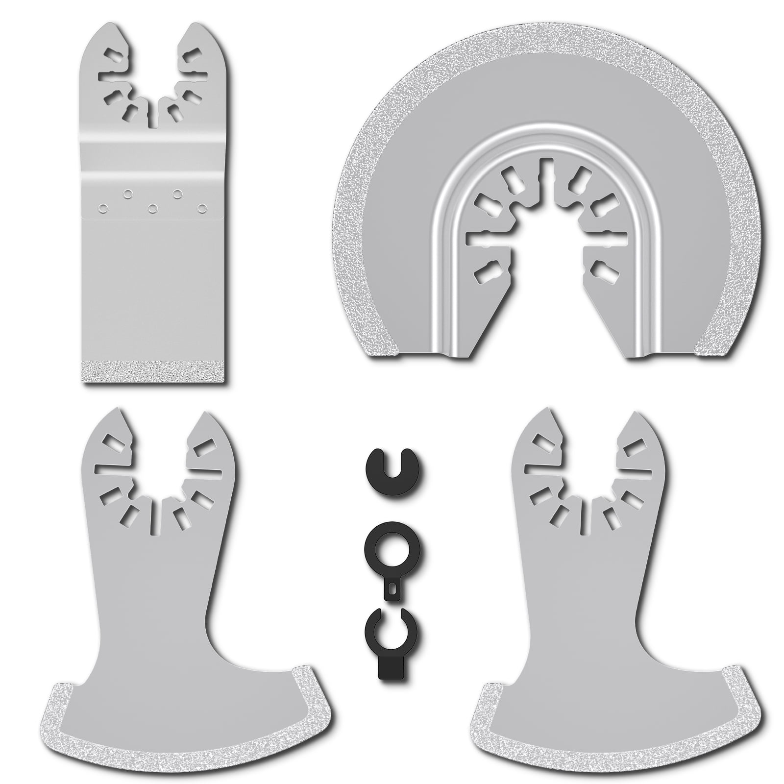 Tzrofpl 4Pcs Diamond Oscillating Tool Blade Set Professional Diamond