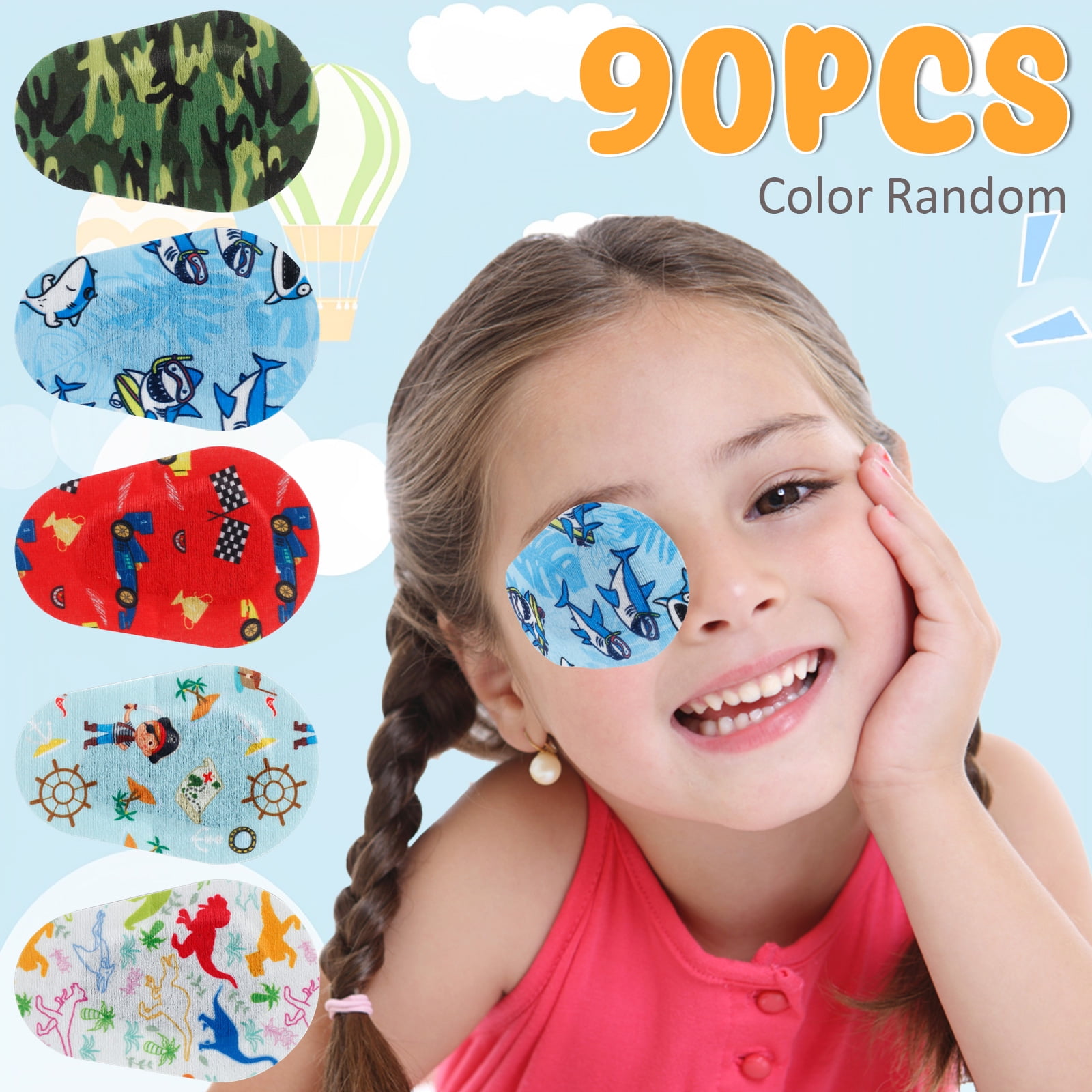 Tzrofpl 90Pcs Adhesive Eye Patches for Kids Toddler Soft Breathable Eye