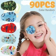 Ghojet 90Pcs Adhesive Eye Patches for Kids Toddler Soft Breathable Eye Pad Light Blocking Eyepatch Cute Cartoon Eyepatch 6/9 Styles Non-Woven Adhesive Eye Patches Set for Boys Girls